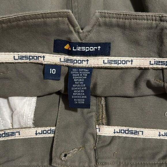 Liz Sport Green Khaki Skirt 10 - Picture 3 of 3